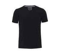Pure Functional Slim Fit T-Shirt V-Ausschnitt schwarz, Einfarbig