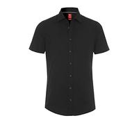 Pure Slim Fit Hemd Kurzarm schwarz