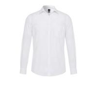 Hatico Pure Hemd City Black Langarm L weiss