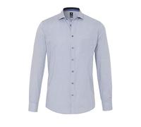 Pure h. Tico Herren 4026-428 Pure-City Black Langarm Klassisches Hemd, Druck Mittelblau, S