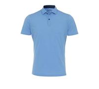 Pure Functional Slim Fit Poloshirt Kurzarm mittelblau