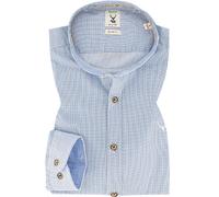 PURE Hemd Herren Slim Fit Langarm Baumwoll-Stretch blau, XXL