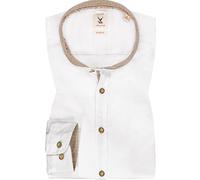 PURE Hemd Herren Slim Fit Langarm Baumwoll-Stretch weiß, S