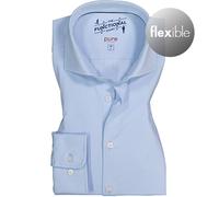 PURE Hemd Herren Slim Fit Langarm Funktionsmaterial blau, 44
