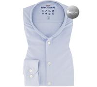 PURE Hemd Herren Slim Fit Langarm Jersey blau, 44