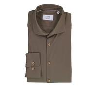 PURE Hemd Herren Slim Fit Langarm Mikrofaser braun, 39