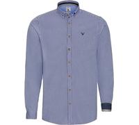 Pure Slim Fit Trachtenhemd dunkelblau/weiss, Kariert