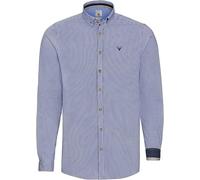 Pure Slim Fit Trachtenhemd dunkelblau/weiss, Kariert