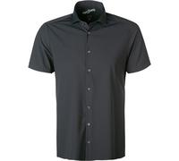 PURE Kurzarmhemd Herren Slim Fit Kurzarm Funktionsmaterial schwarz, 38