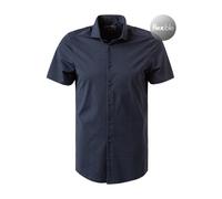 PURE Kurzarmhemd Herren Slim Fit Kurzarm Jersey blau, 45