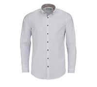 Pure Modern Fit Trachten-Hemd Langarm Button Down Kragen weiß Größe XXL