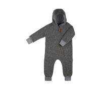 PURE PURE by Bauer Baby Overall mit Kapuze Bio-Schurwolle Walk grau Gr.62/68