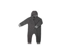 PURE PURE by Bauer Baby Overall mit Kapuze Bio-Schurwolle Walk grau-melange Gr. 62/68