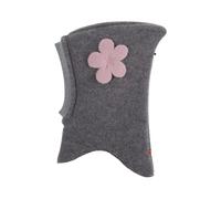 PURE PURE by Bauer Baby und Kinder Schlupfmütze Bio-Merinowolle Fleece mauve Blume Gr. 49/51