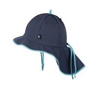 PURE PURE by Bauer Baby und Kinder Sonnenschutz Mütze mit Bindebändern UV 50 indigo Gr. 47