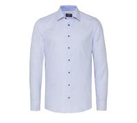pure - PURE- City Hemd slim fit Langarm blau - Gr. - XL