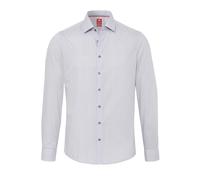 pure - PURE- City Hemd slim fit Langarm grau - Gr. - S