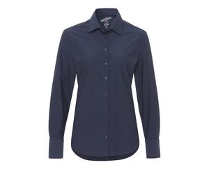 pure - PURE- Functional Bluse Langarm blau - Gr. - S