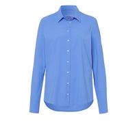 pure - PURE- Functional Bluse modern fit Langarm blau - Gr. - S