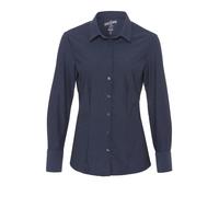 pure - PURE- Functional Bluse slim fit Langarm blau - Gr. - M