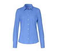 pure - PURE- Functional Bluse slim fit Langarm blau - Gr. - M