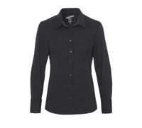 Pure Functional Slim Fit Bluse schwarz, Einfarbig