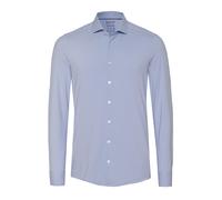 Pure Functional Slim Fit Jerseyhemd hellblau, Einfarbig