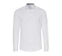 Pure Functional Slim Fit Jerseyhemd weiss, Einfarbig