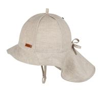 Pure Pure - Kid's Nackenschutz Leinen - Cap, Gr. 47 cm, beige/grau (Linen)