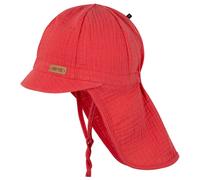 Pure Pure - Kid's Nackenschutz Mull - Cap, Gr. 47 cm, rot (Strawberry)