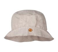Pure Pure - Kid's Schlapphut Leinen mit Knopf - Hut, Gr. 47 cm-49 cm 47-49 cm - 47-49 cm, grau (Leinen)