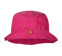 Pure Pure - Kid's Schlapphut Leinen mit Knopf - Hut, Gr. 47 cm-49 cm 47-49 cm - 47-49 cm, rosa (Magenta)