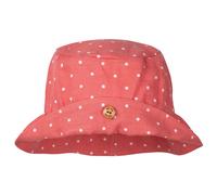 Pure Pure - Kid's Schlapphut Leinen mit Knopf - Hut, Gr. 47 cm-49 cm 47-49 cm - 47-49 cm, rot (CoralWhite)