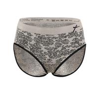 Pure Shape Bauchkontroll-Slip mit Blütendesign und Schleife S schwarz/beige