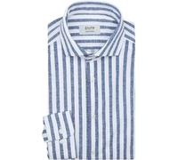 Pure Shirt Linen Optics Stripe Blau - Größe 40 (M) Blau 40