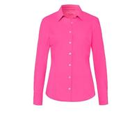 Pure Slim Fit Bluse Langarm Hemdkragen rosa