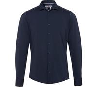 Pure Slim Fit Functional Hemd Langarm Streifen Nachtblau Größe 42
