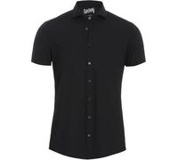 PURE Kurzarmhemd Herren Slim Fit Kurzarm Funktionsmaterial schwarz, 45