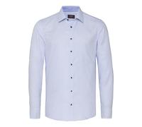 pure - PURE- City Hemd slim fit Langarm blau - Gr. - XL