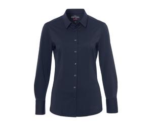 Pure Slim Fit Jerseybluse marine, Einfarbig