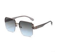 PureBowlic Brillenschutz, blendfrei, für Partys | Damen Square Driving Lightweight Metal Fashion Travel Streetwear Frame Lens UV400 Sunglasses Protection Black Green