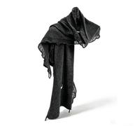 PureBowlic Schal Merino Damen Schal Wrap Fransen Winter Herbst | Weicher Strickschal aus Wolle, übergroß, warm, elegant, Kaschmir-ähnliches Gefühl, Milchkaffee, Merinowolle, 156 x 32 cm