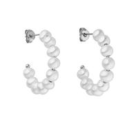 PURELEI® Aina Ohrringe (Silber) - Damenohrringe aus langlebigem Edelstahl - Wasserfeste Ohrringe Damen - 22mm Durchmesser - Modeschmuck für deinen individuellen Look