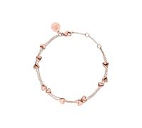 Purelei® Alohi Heart Armband - Zweireihiges Herz-Armband aus Edelstahl in Gold, Silber & Roségold (Rosegold)