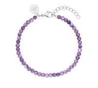 Purelei Amethyst Armband Damen - Wasserfestes Edelstahl Armband, Verstellbar 16-19 cm, Elegantes Schmuckstück mit Amethystperlen, Hautfreundlich und Langlebig für Alltag und Freizeit