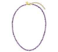 Purelei Amethyst Damen Halskette aus Edelstahl, verstellbar 35-40cm, wasserfest, natürliche Amethyst Edelsteinkette, filigraner Damenschmuck, Geschenk für Frauen