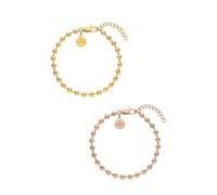 Purelei® Anxiety Bubble Armband-Set - 2-teiliges Armbandset aus Edelstahl - 14K vergoldet - verstellbare Länge 16-19 cm - wasserfest