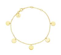Purelei® Kalea Armband (Gold) - Elegantes, verspieltes Damen Armband mit Plättchen - Edelstahl 18K vergoldet - Verstellbare Länge 16/17,5/19 cm - Hawaiianisch inspiriert & wasserfest