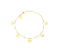 Purelei® Kalea Armband (Gold) - Elegantes, verspieltes Damen Armband mit Plättchen - Edelstahl 18K vergoldet - Verstellbare Länge 16/17,5/19 cm - Hawaiianisch inspiriert & wasserfest