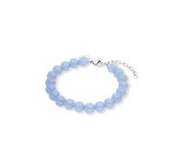 Purelei Blue Lagoon Armband für Damen, Perlenarmband mit Hellblauen Glasperlen, Verstellbares Armband 16-20 cm, Damen Schmuck aus Edelstahl, Sommerliches Armband zum Verschenken, Silber